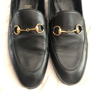 GUCCI  - WOMEN’S BRIXTON LEATHER HORSEBIT LOAFERS SIZE 38 BLACK